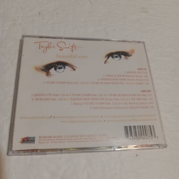 Taylor Swift Beautiful Eyes CD + DVD + Poster 2008 - Picture 2 of 5